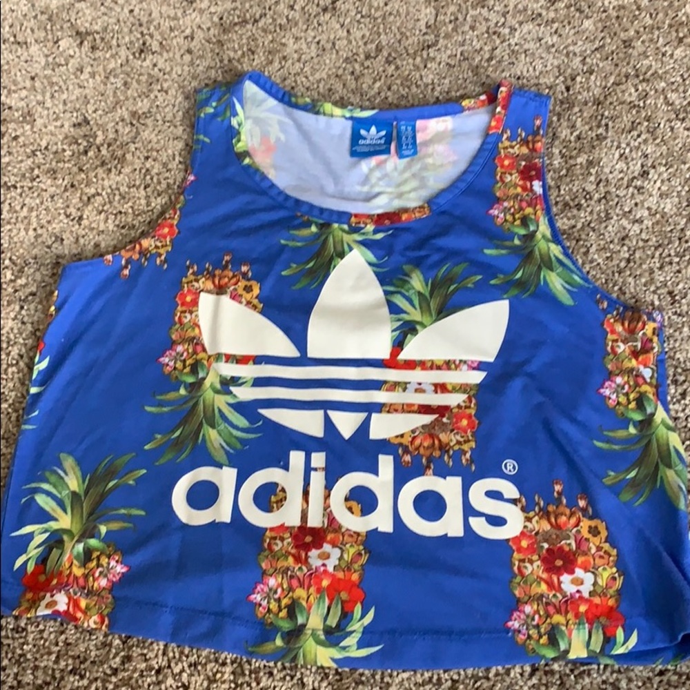 Adidas Medium Crop Top (Pineapple)